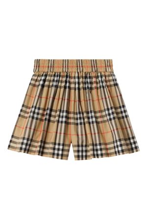 beige cotton shorts BURBERRY KIDS | 8117159B9368